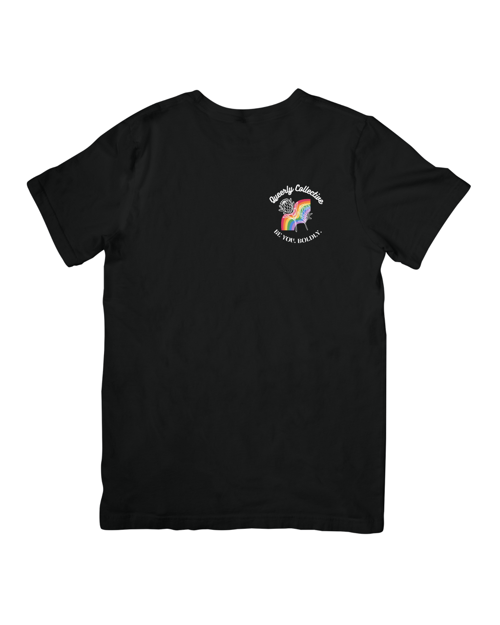 QC Signature  Black Tee | 100% Cotton