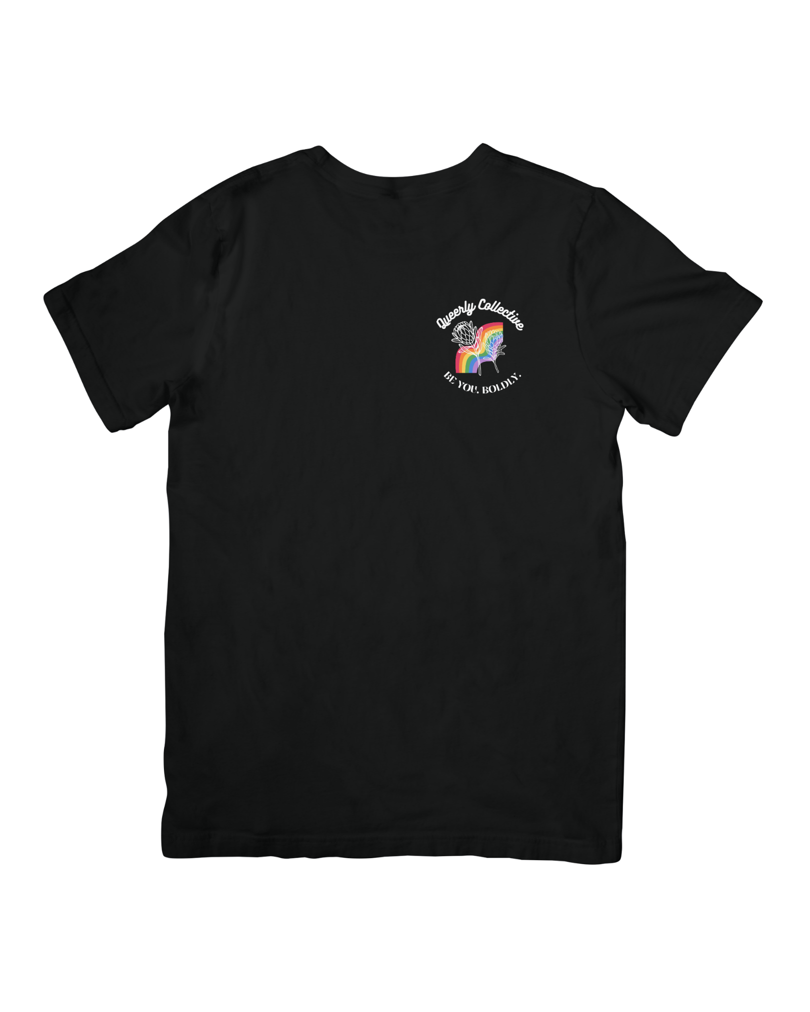 QC Signature  Black Tee | 100% Cotton